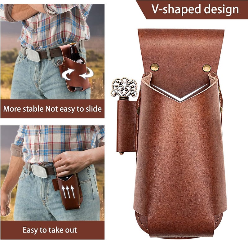 iPihsius Beer Holster, Beer Holster for Men,Bottle Opener Included Beer Gift for Men,Hands-Free at Parties, Barbecues, Camping - Image 5
